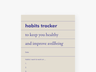 Notizblock "schmal" / Habits Tracker