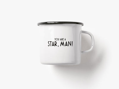 Tasse aus Emaille / Star Man