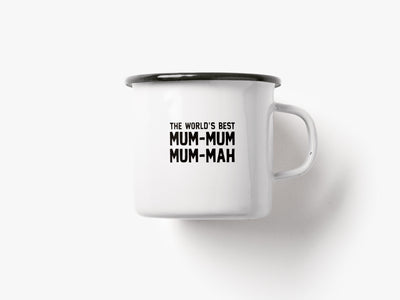 Tasse aus Emaille / World's Best Mum-Mum-Mum